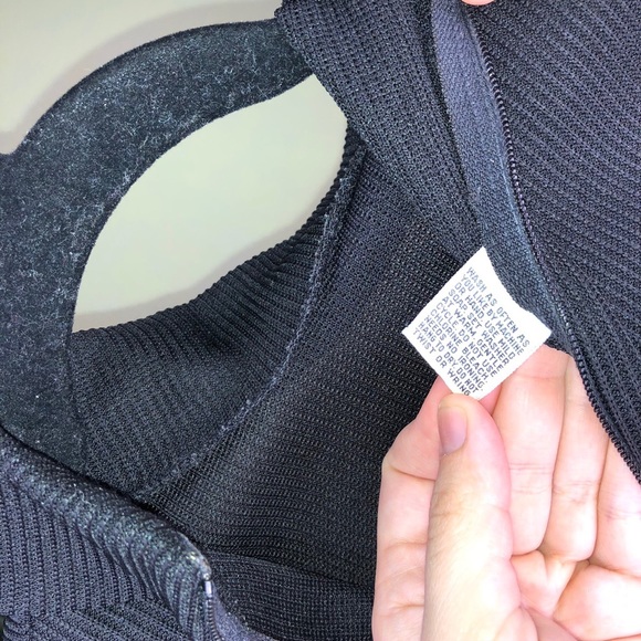 Vintage 70s Black mesh knit black turtleneck - Picture 4 of 4